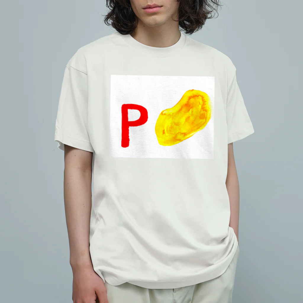 mayu the painterのポテトのＰ オーガニックコットンTシャツ