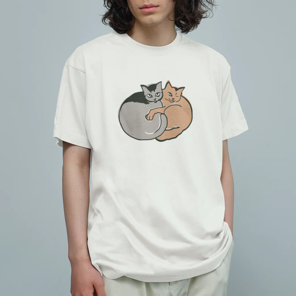 春朗の色のあるねこちゃんズ オーガニックコットンTシャツ