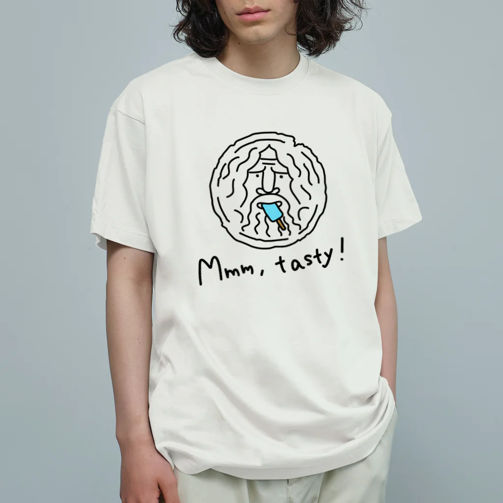 モリチエコの初めての味　ソーダアイス　Mouth of truth 真実の口 オーガニックコットンTシャツ