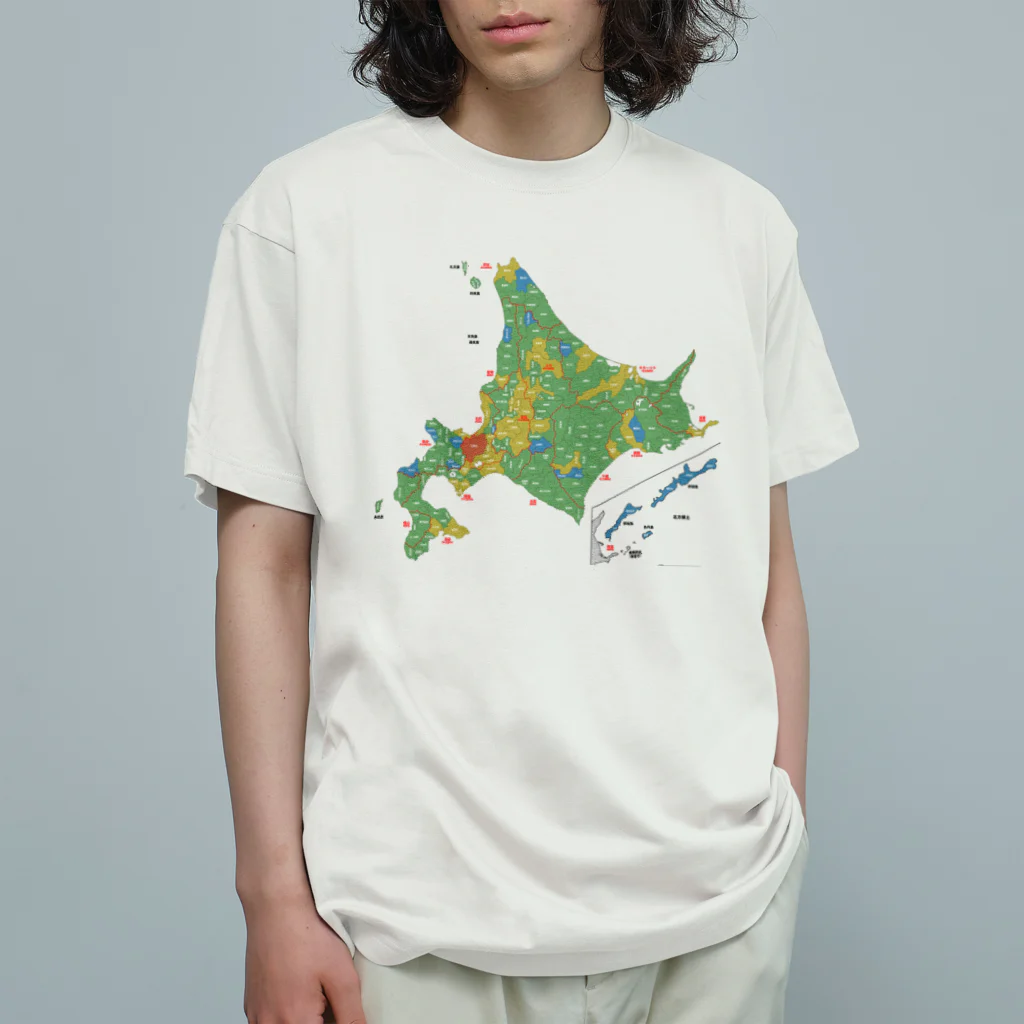 北海道ファンマガジン編集部の北海道179市町村地図 オーガニックコットンTシャツ