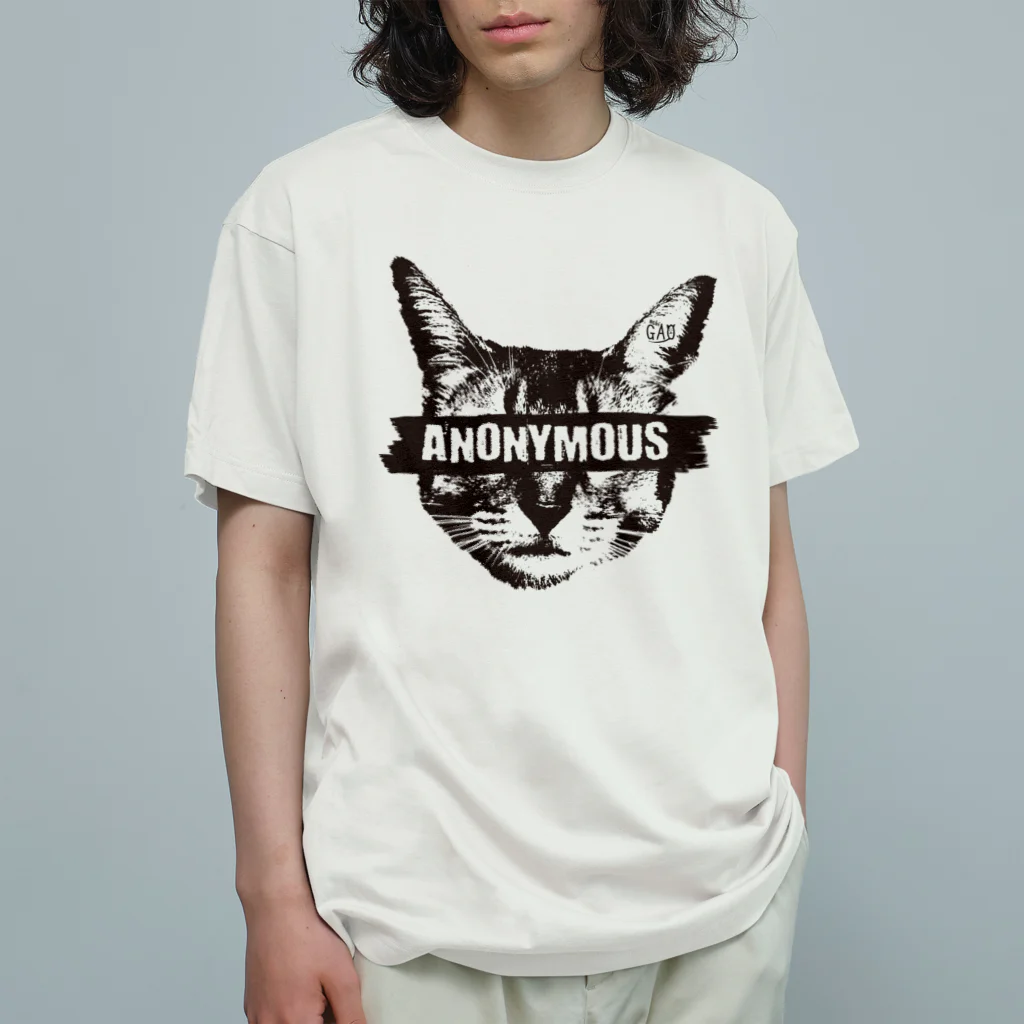Nobigaoのアノニマス・キャット Organic Cotton T-Shirt