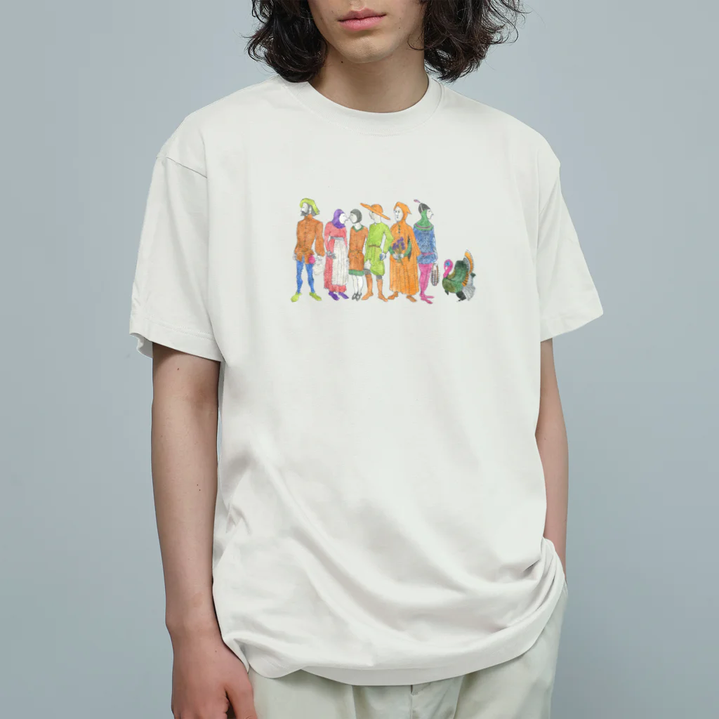 ムラカミ座公式グッズSHOPの「国民と七面鳥」ラッキー王 Organic Cotton T-Shirt