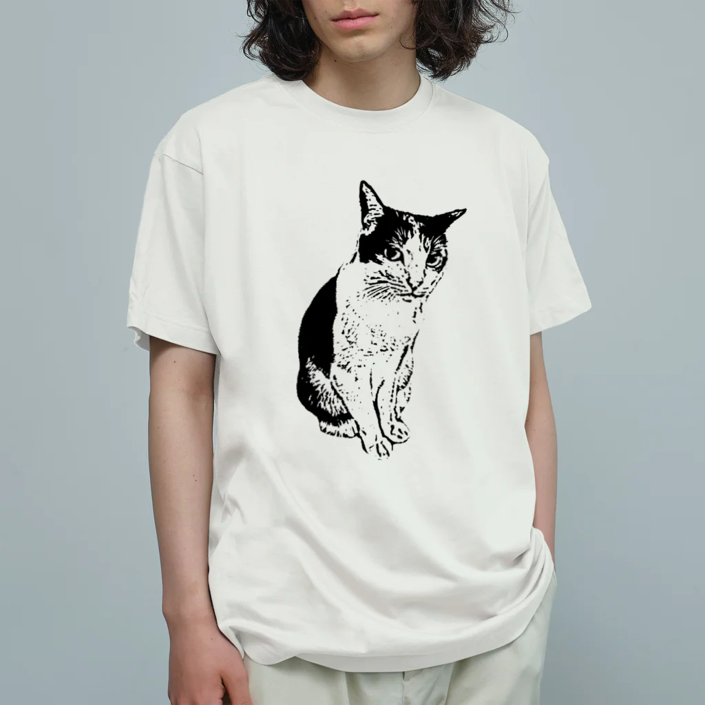 ニコニコさんのにらみネコTシャツ Organic Cotton T-Shirt