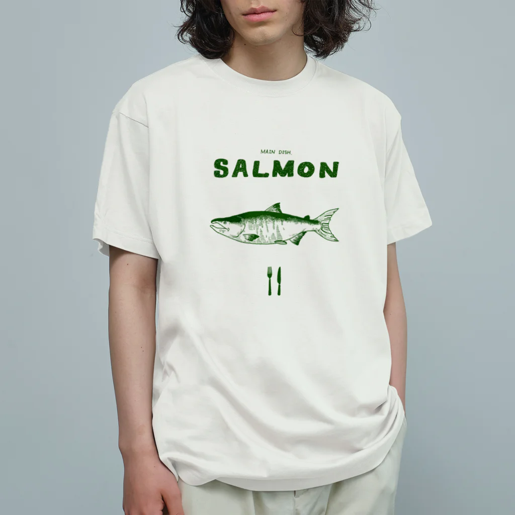 HINO DESIGN のSALMON MAIN DISH. オーガニックコットンTシャツ