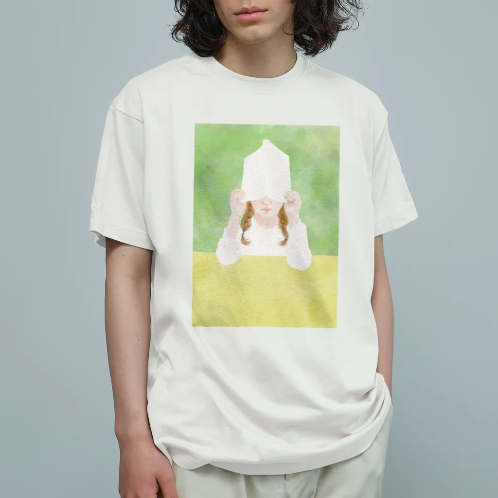 リトマスブルーム の読書少女（三つ編み） Organic Cotton T-Shirt