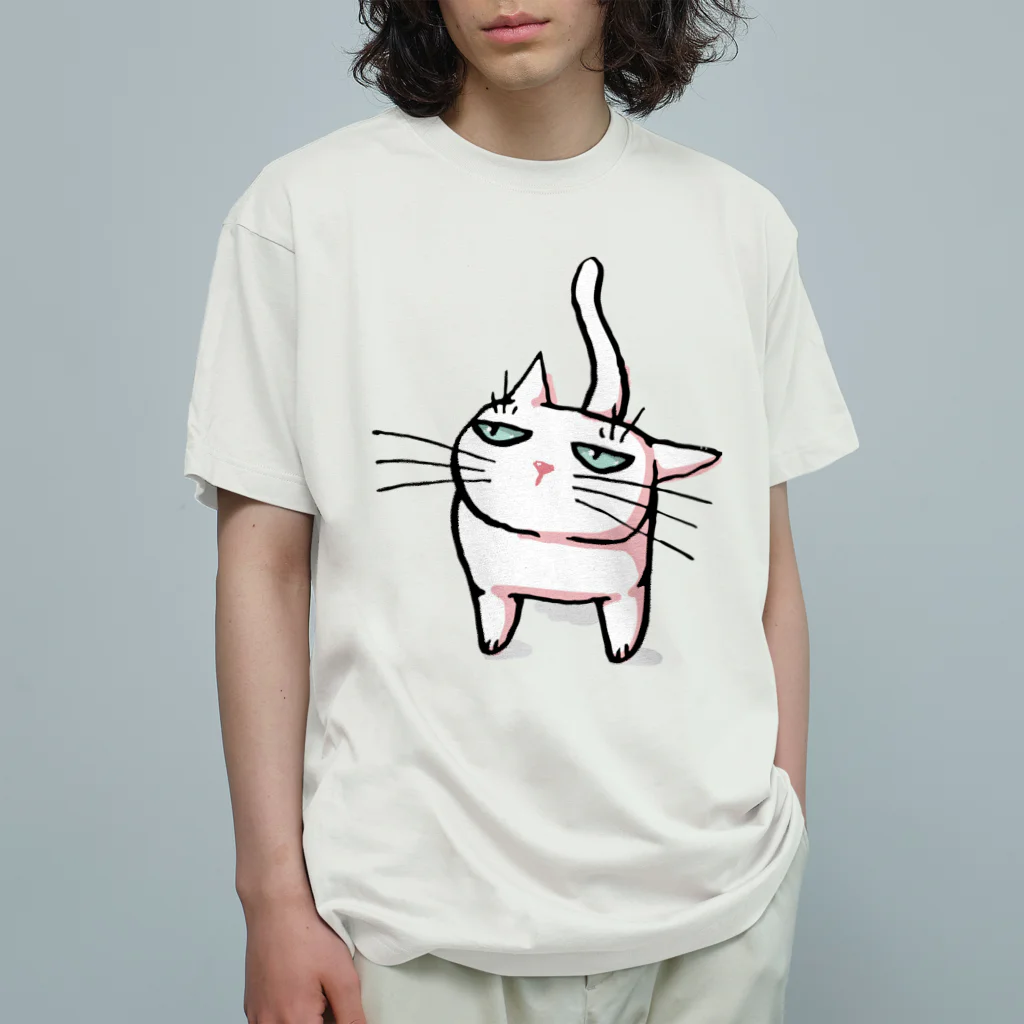 Yoshisyanのみあげるしろねこ♪ オーガニックコットンTシャツ