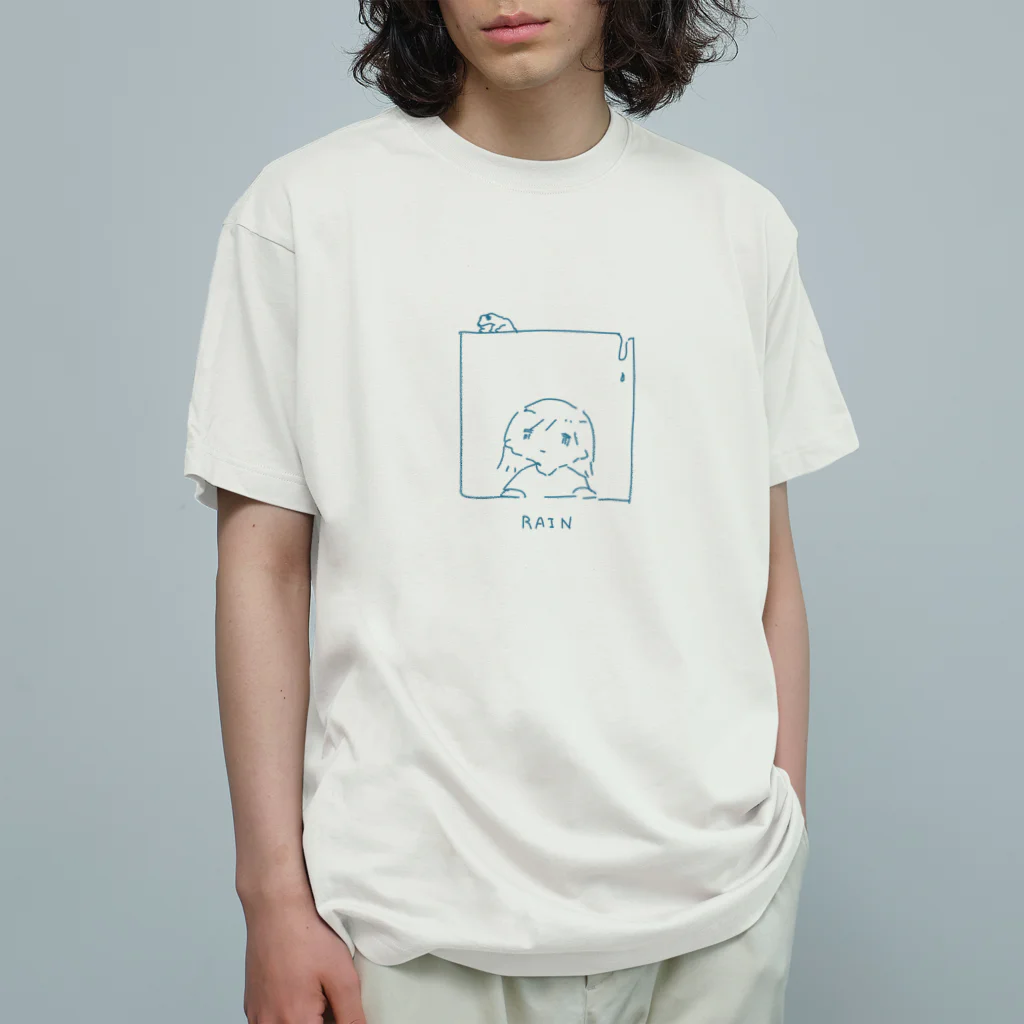 あおいらんぷの雨 Organic Cotton T-Shirt