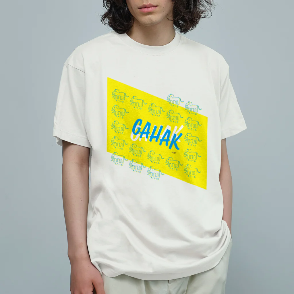 Design 784のGAHAK（画伯） SERIES - FOX オーガニックコットンTシャツ