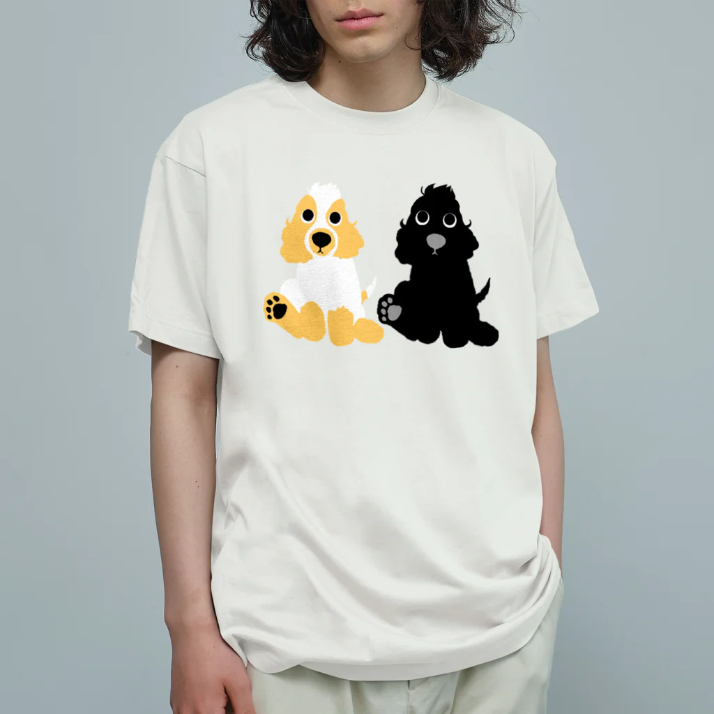 ごまいちのパピちーてー正面 オーガニックコットンTシャツ