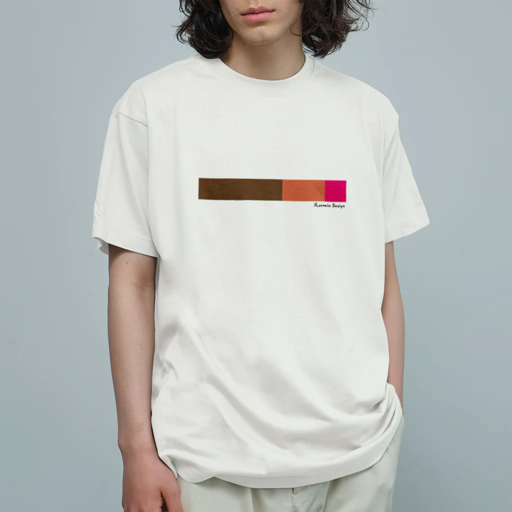 ReeminDesignのborder-BLP オーガニックコットンTシャツ