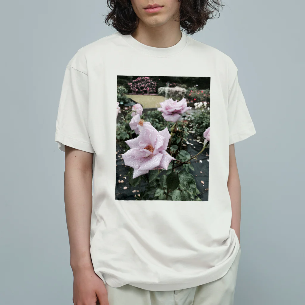 まるまるの紫の薔薇 Organic Cotton T-Shirt