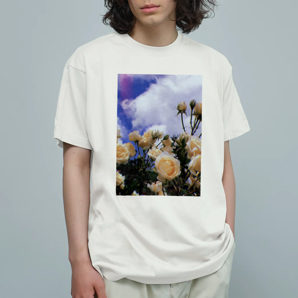 たまおのこの前撮ったお花 オーガニックコットンTシャツ