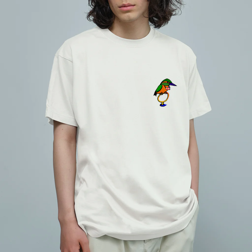 PAPASAN-BIRDSのカワセミちゃん Organic Cotton T-Shirt