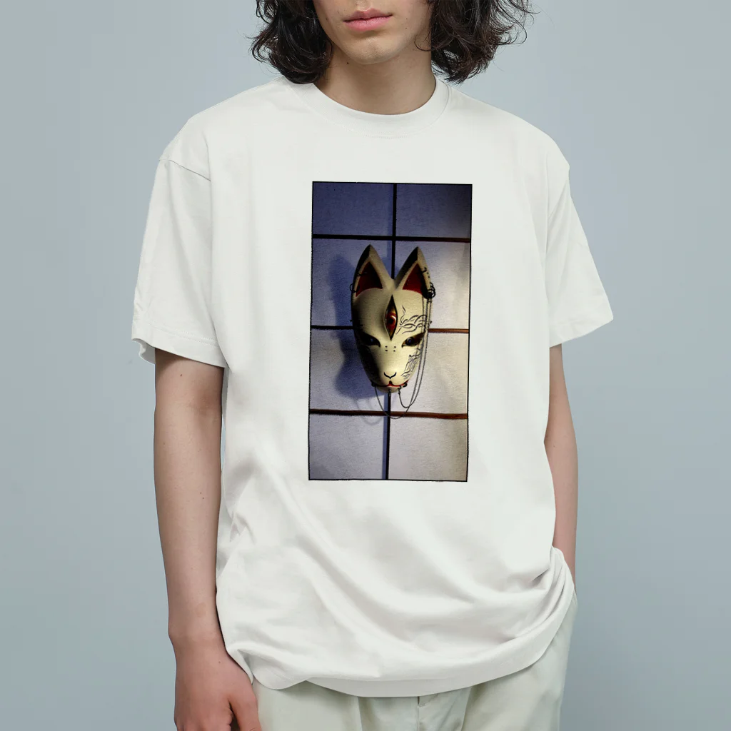 幻一の幻狐面ピアス Organic Cotton T-Shirt