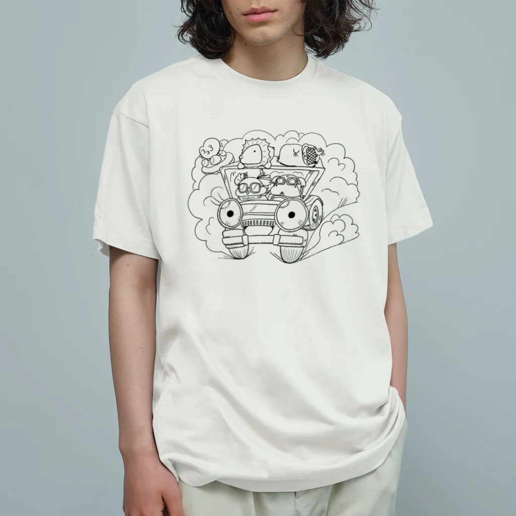 まるちょ屋のドライブしちゃうよ。（UFO付き） Organic Cotton T-Shirt