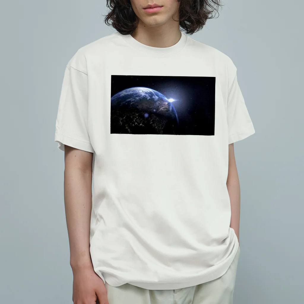 アバドンSHOPの地球 オーガニックコットンTシャツ