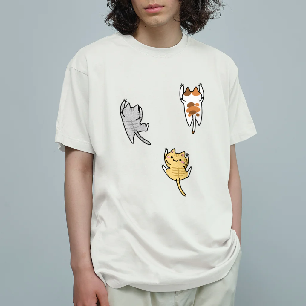 多喜の這い上がる猫たち オーガニックコットンTシャツ