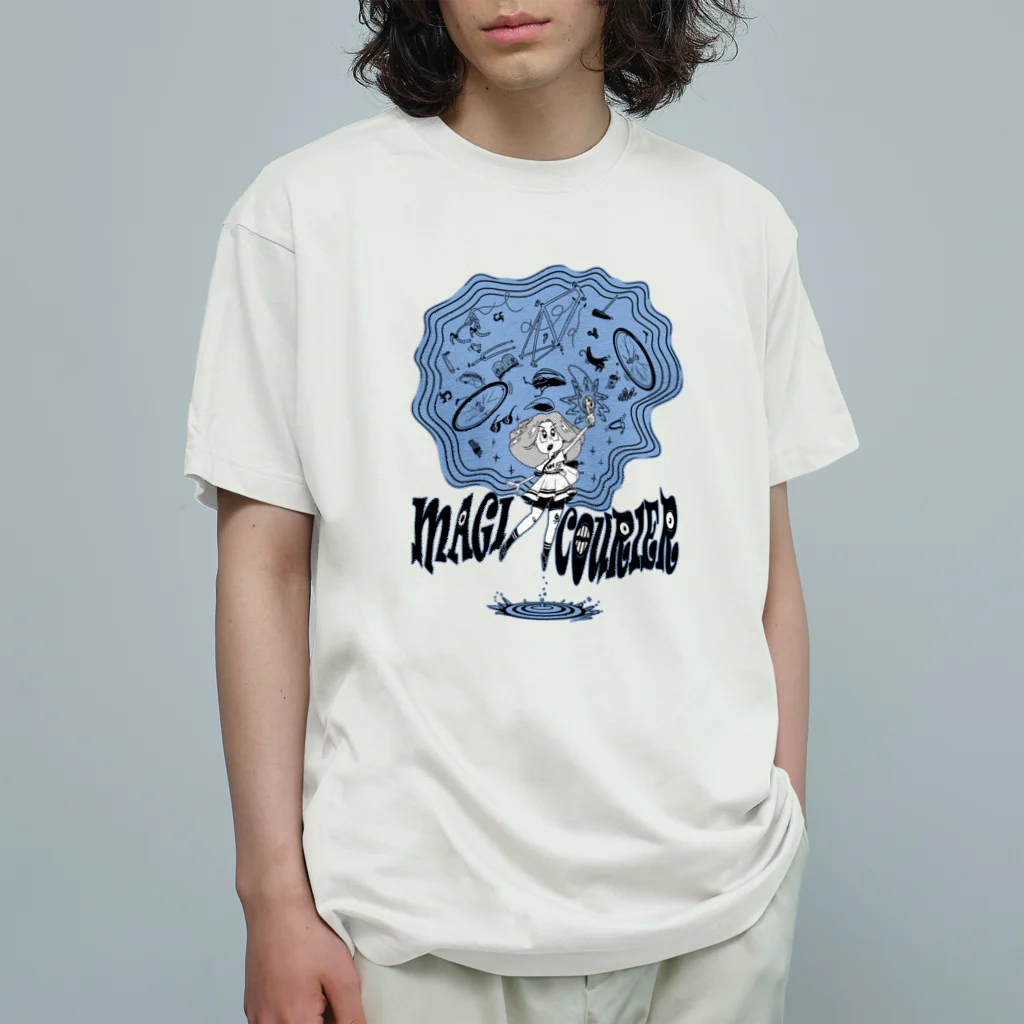 nidan-illustrationの“MAGI COURIER” blue #1 オーガニックコットンTシャツ