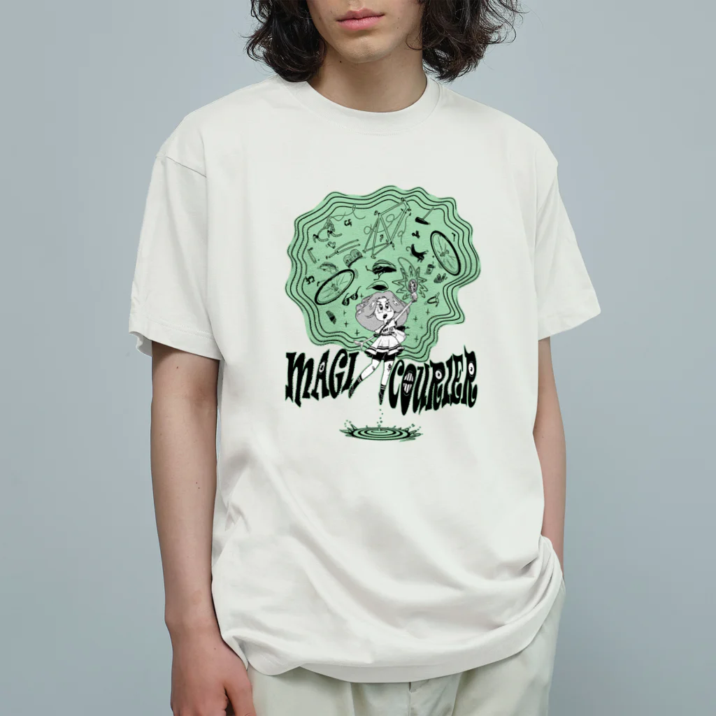 nidan-illustrationの“MAGI COURIER” green #1 オーガニックコットンTシャツ