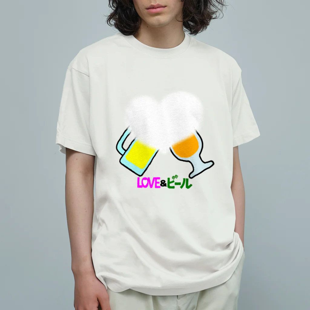 みつ公式ショップの【LOVE＆ビール】 オーガニックコットンTシャツ