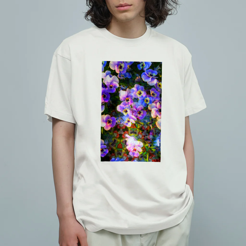 Natsumex Teleido-Worksのlittle flower"Unwavering soul" オーガニックコットンTシャツ