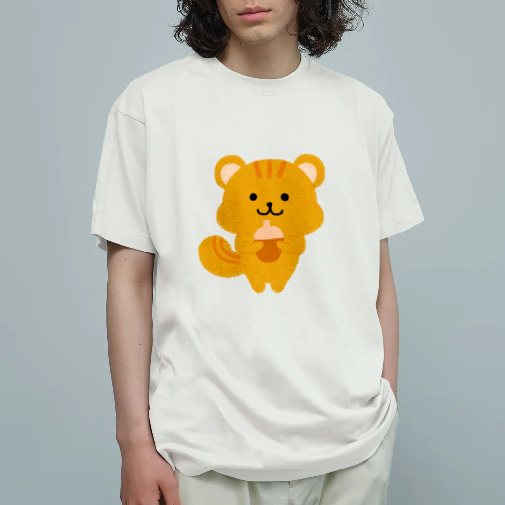 もちぱっちのリスさん オーガニックコットンTシャツ