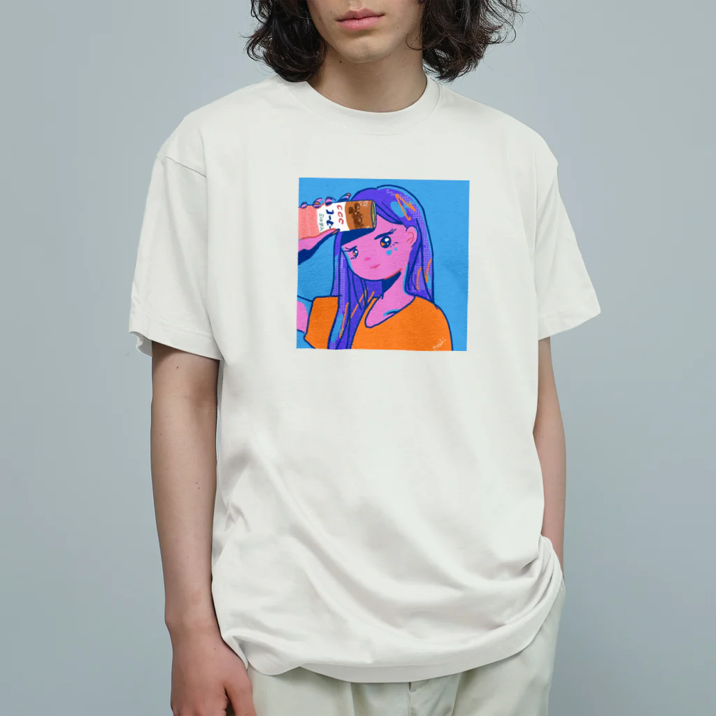 無糖 きな子のコーヒーﾋﾔｯ Organic Cotton T-Shirt