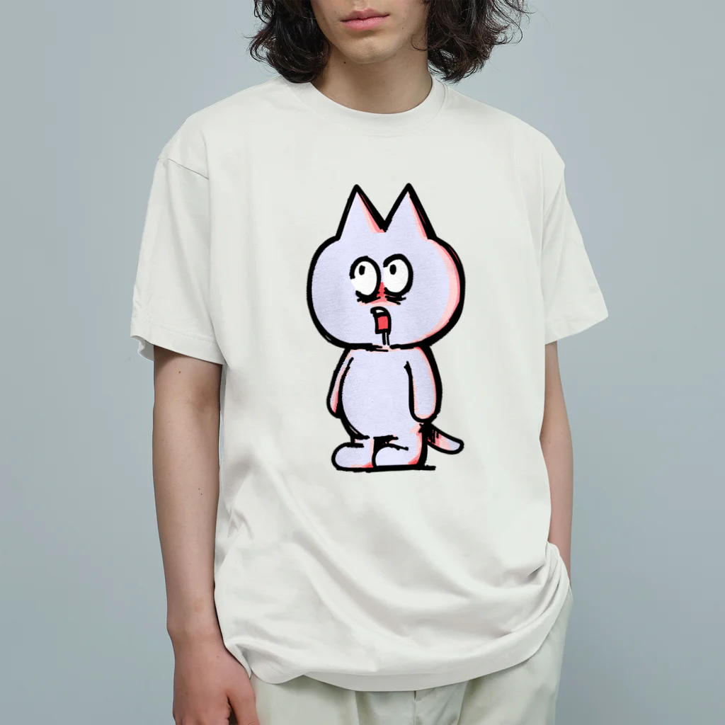 はるはるの虚無ショップ　の虚無にゃん　立ち姿 オーガニックコットンTシャツ