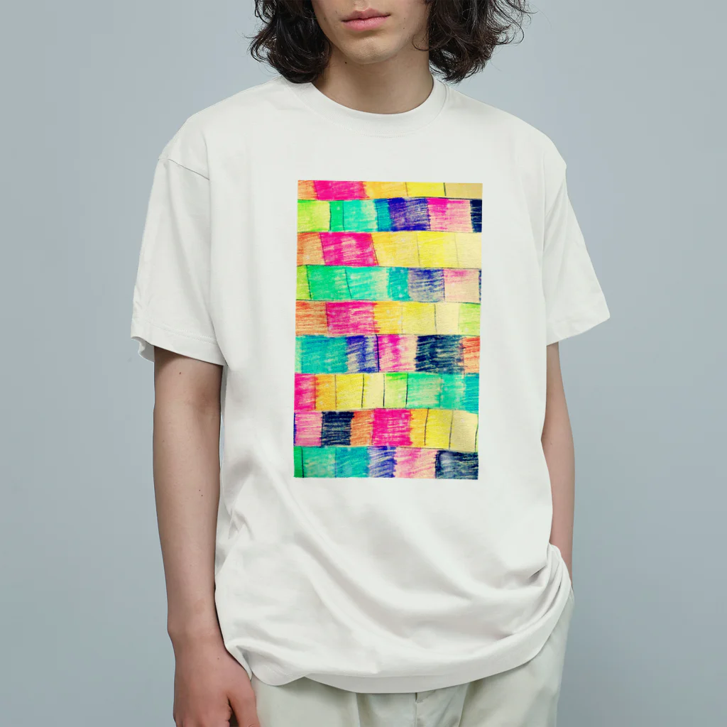 rice111のレンガ柄 オーガニックコットンTシャツ