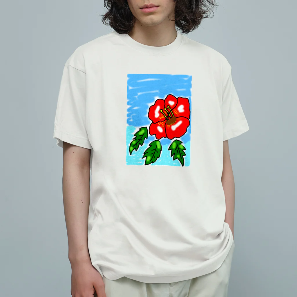 それいゆのハイビスカス Organic Cotton T-Shirt