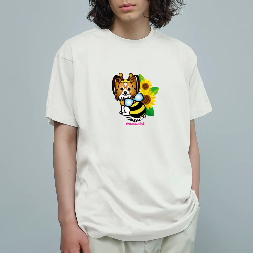 みみのお友達のムサシぶんぶんグッズ オーガニックコットンTシャツ