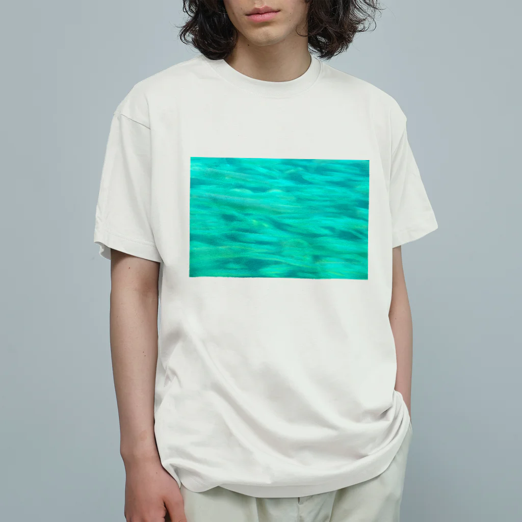 あおすみのエメラルドグリーンの魚群 Organic Cotton T-Shirt