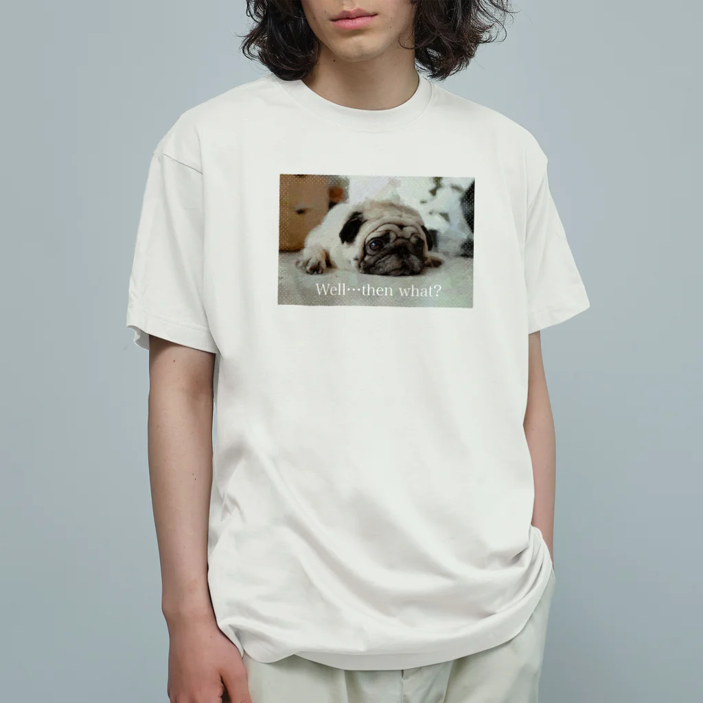 Life with あにまる🐨✨のおねむなパグくん Organic Cotton T-Shirt