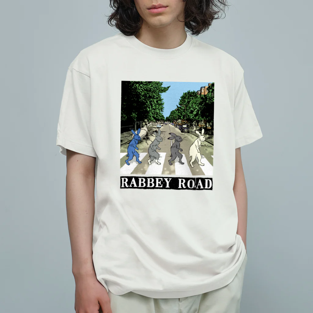 超獣★GIGAのRABBEY ROAD【タイトルA】 オーガニックコットンTシャツ