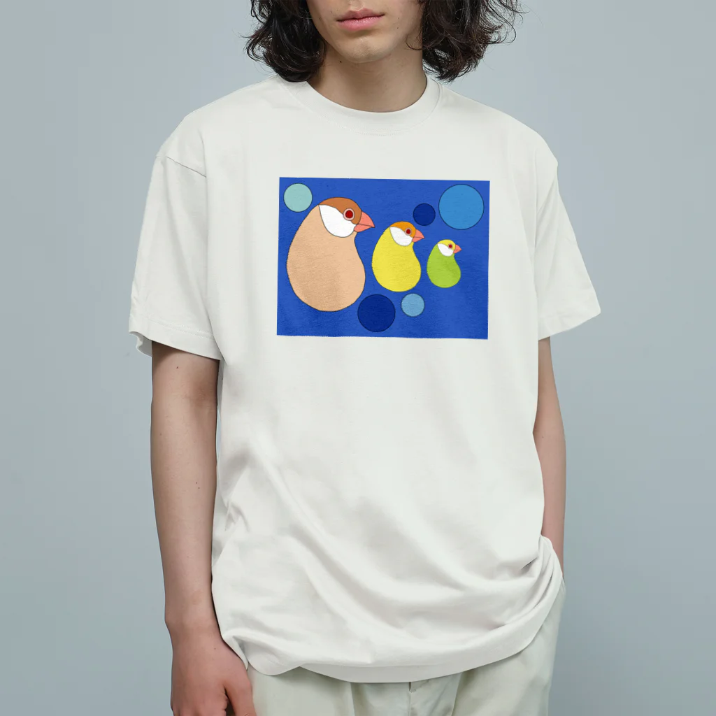 ｱﾔポﾝﾇ𓅸のカシューナッツ文鳥 オーガニックコットンTシャツ