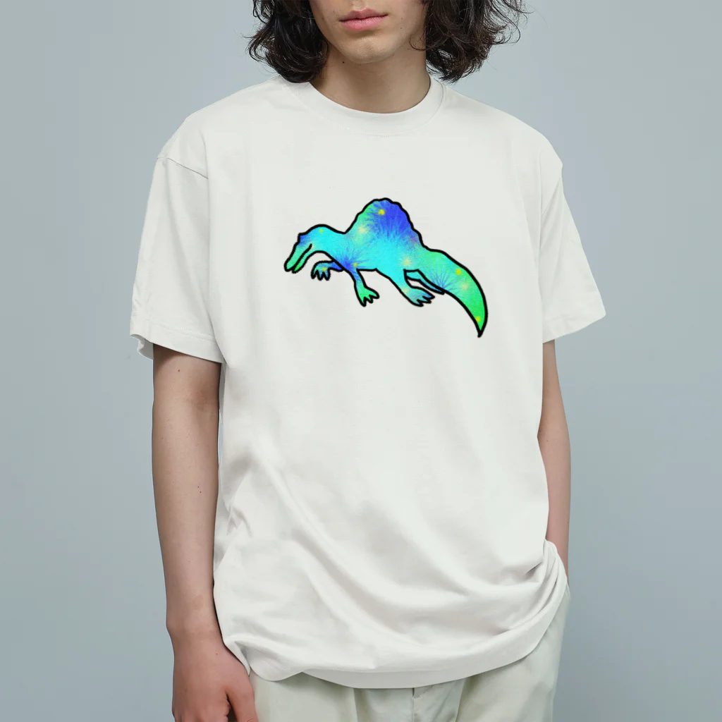 pluのカラフルスピノ❤️💛💚💙💜 オーガニックコットンTシャツ