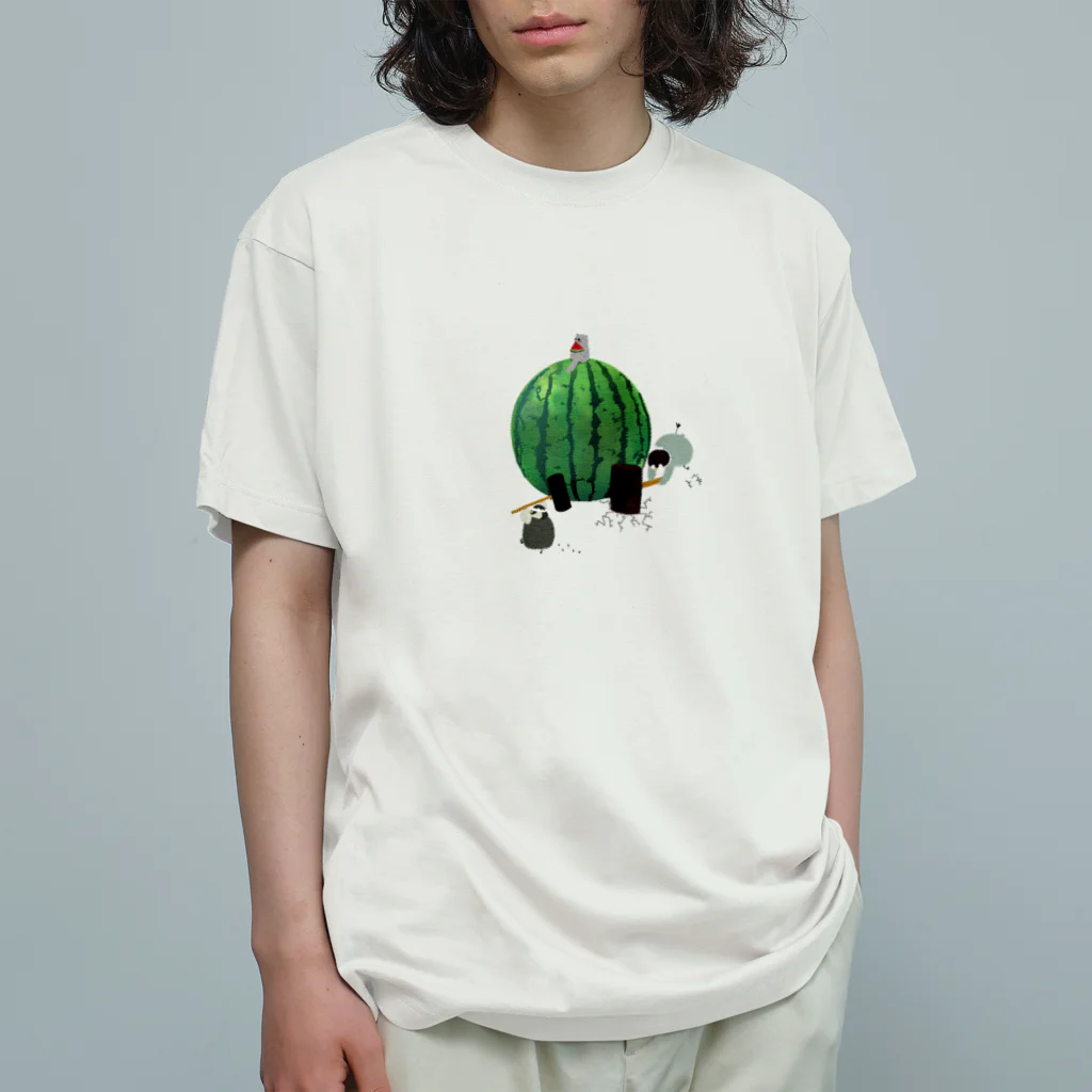 またまたのスイカ割りペンギン Organic Cotton T-Shirt