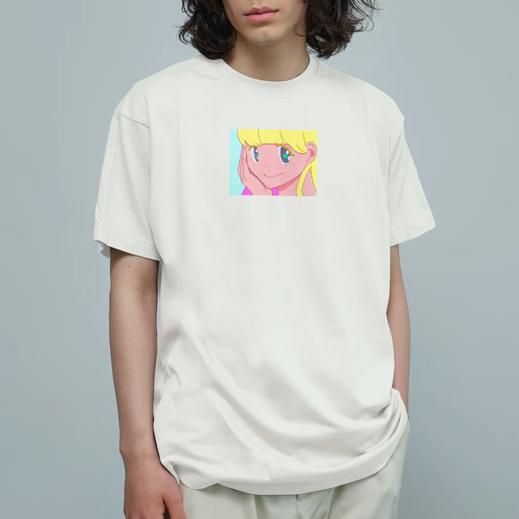 へのへのぐんじのレトロな女の子 オーガニックコットンTシャツ