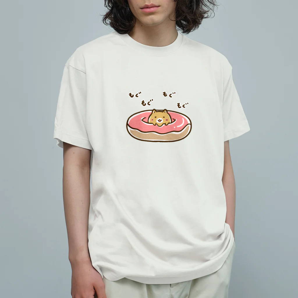 Sakura Kaori Shop【さくらかおりのお店】のもぐもぐ柴犬 Organic Cotton T-Shirt