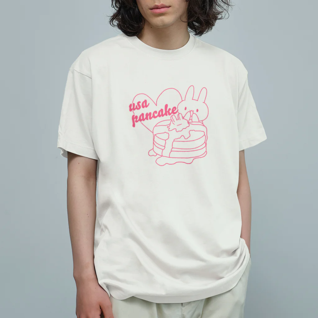 USAGI DESIGN -emi-のうさパンケーキ オーガニックコットンTシャツ