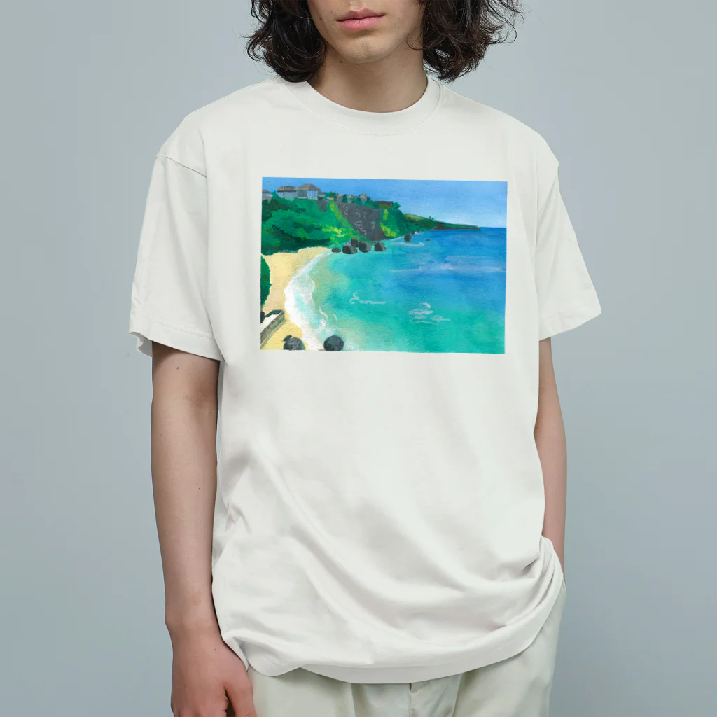 Kie Tanakaのバリ島の海 Organic Cotton T-Shirt