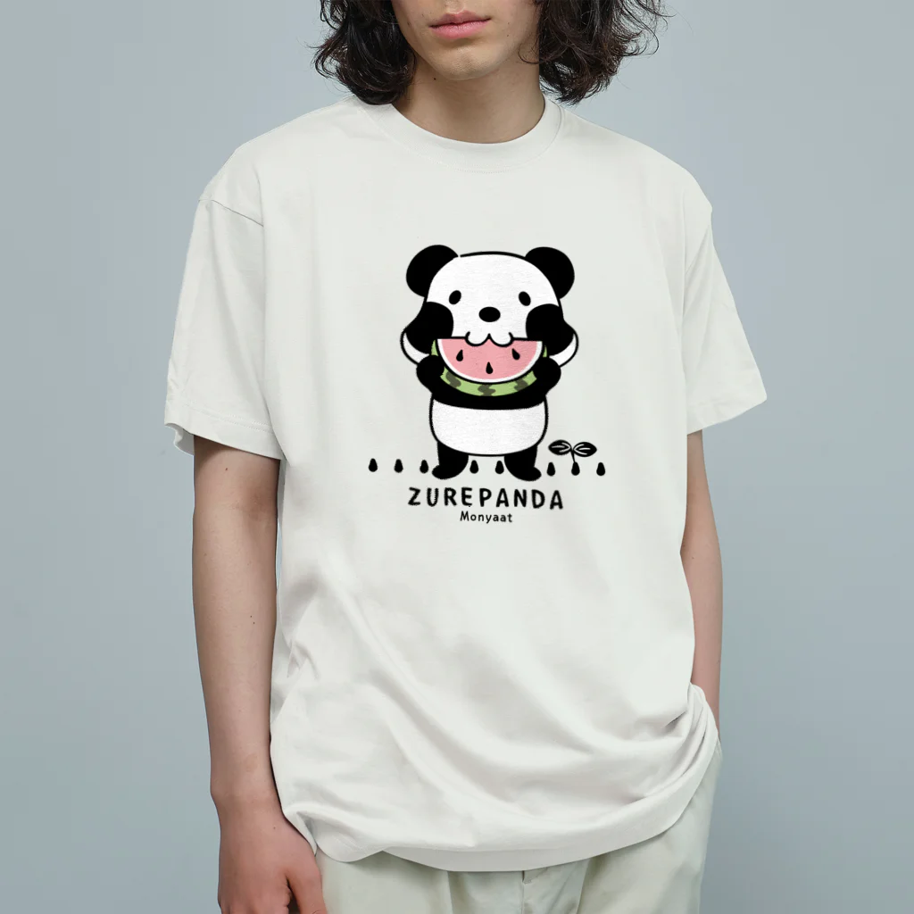 イラスト MONYAAT のCT169 ズレちゃんとTWIN PANDAS*B Organic Cotton T-Shirt