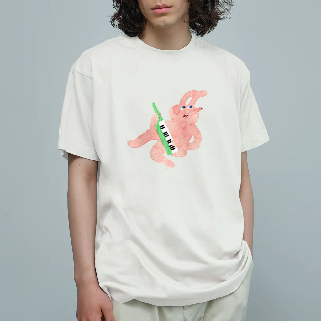 YO UEDAのショルダー キーボード オーガニックコットンTシャツ