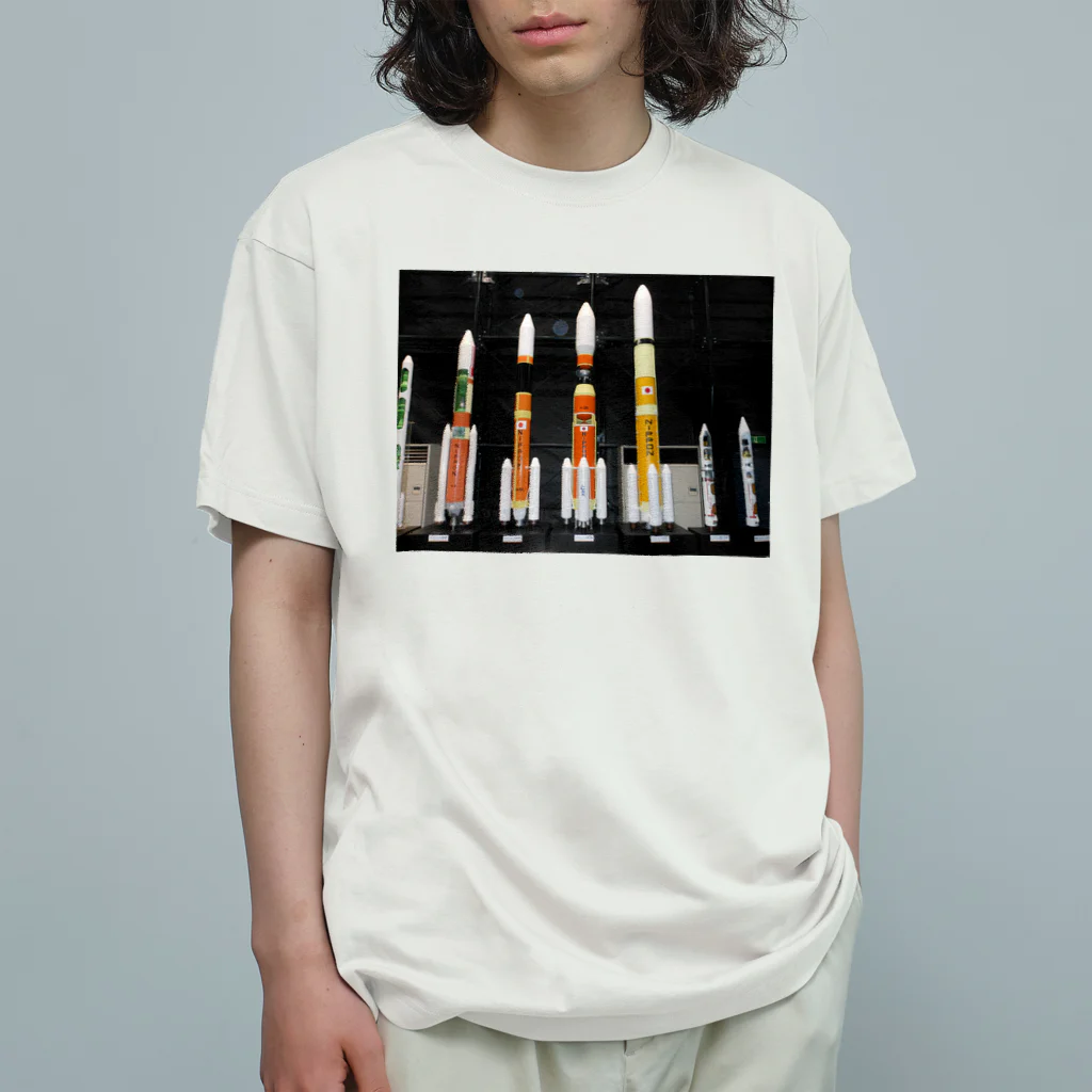 EijiPonのロケット オーガニックコットンTシャツ