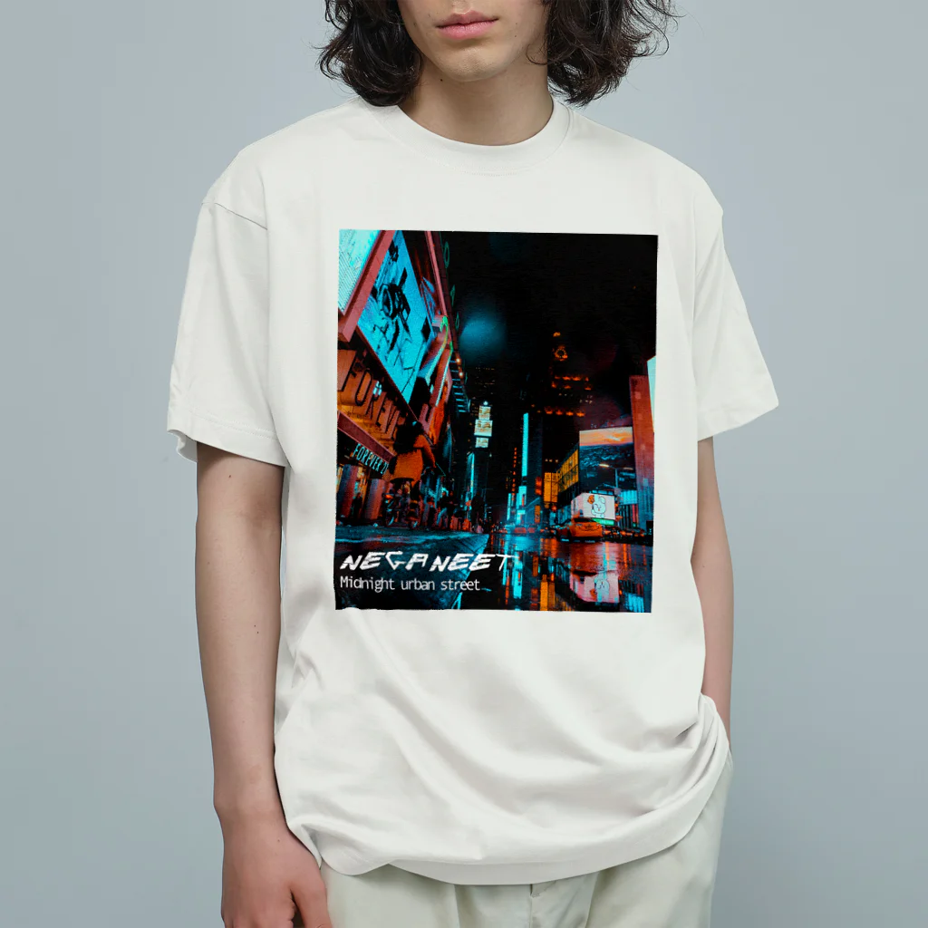 homofuturusのMidnight urban street オーガニックコットンTシャツ