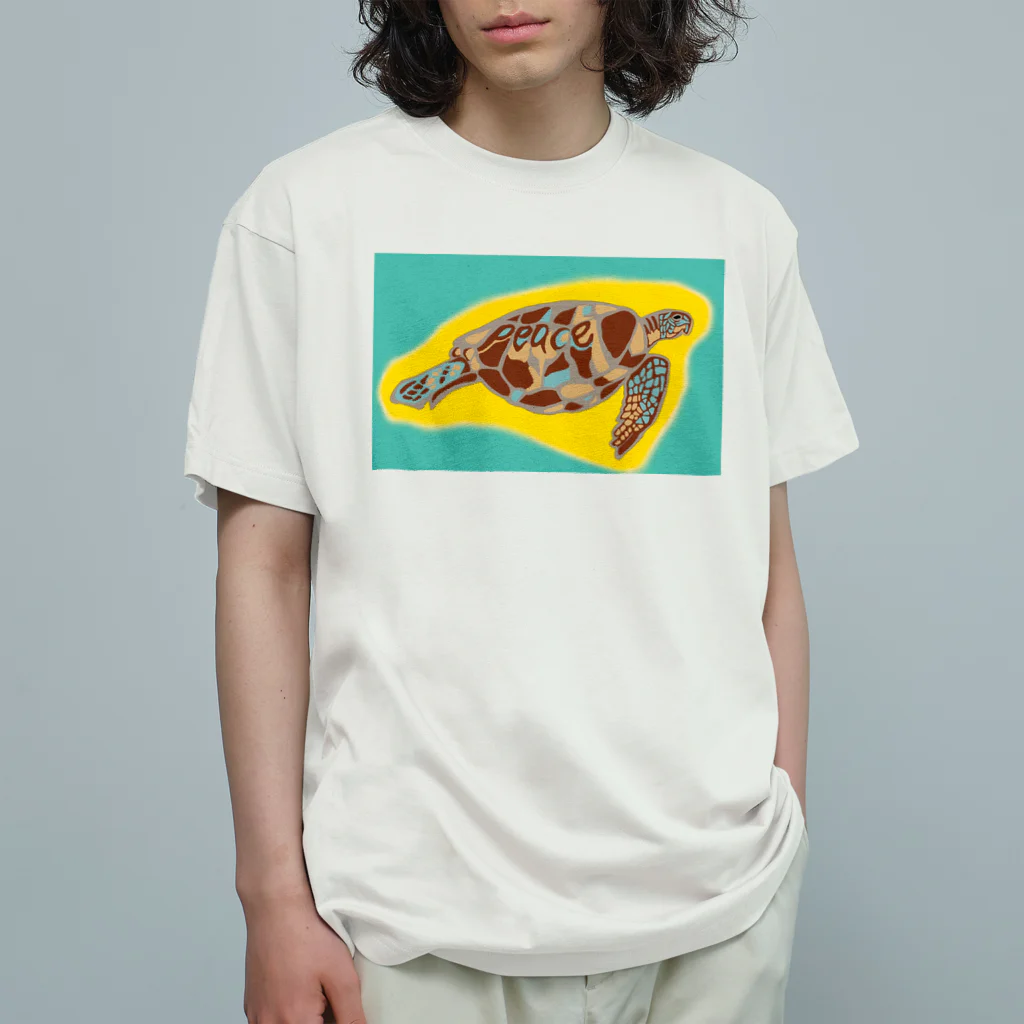 YellowSeed　by　MackPicasso　　の青海ガメ(2) オーガニックコットンTシャツ