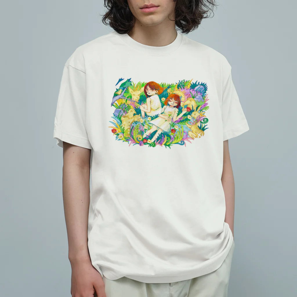 ほそぼそタイムスのふたりあわせ オーガニックコットンTシャツ