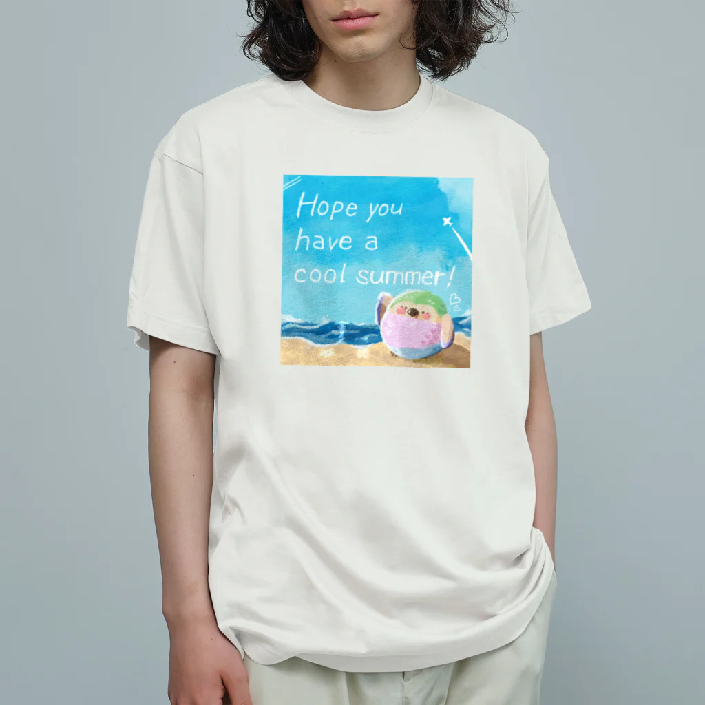 ふんわり動物まーけっと　byすみろんのこの夏を楽しむ鳥アイテム オーガニックコットンTシャツ