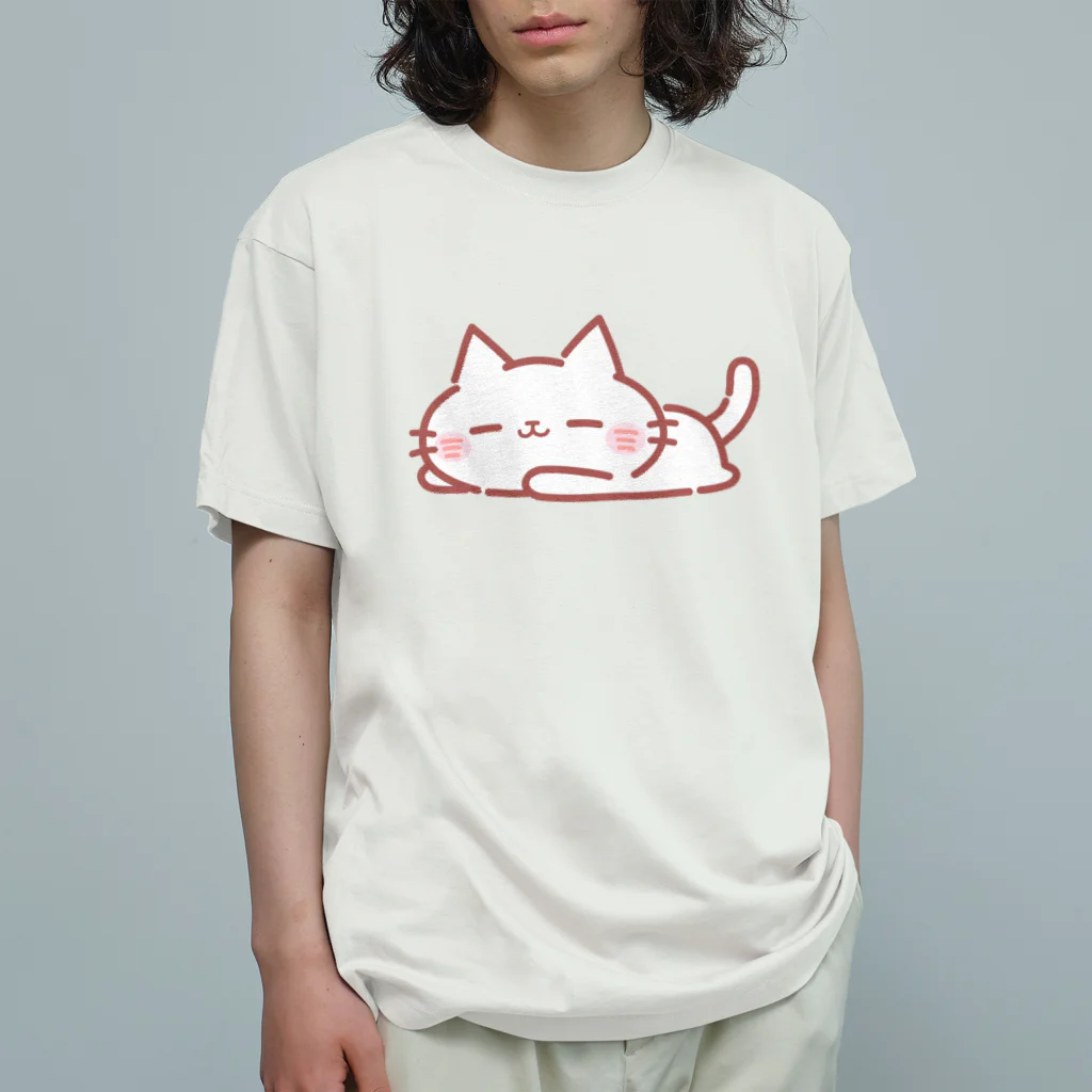 つくし日和のごろごろにゃーくん オーガニックコットンTシャツ