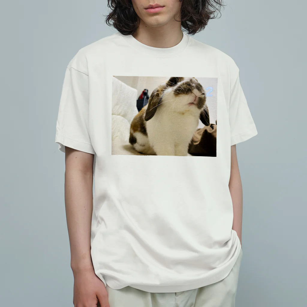 可愛いうさぎのこむたつのうさぎのこむぎ Organic Cotton T-Shirt